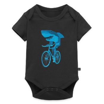 Roue cycliste Hai - Body à manches courtes Premium Bébé - noir - Devant