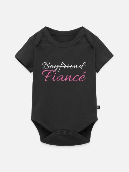 Verlobung Freund - Baby Premium Kurzarmbody - Schwarz
