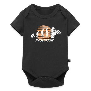 Motorrad - Motorbike - motorcycle - Evolution - Baby Premium Kurzarmbody - Schwarz - Vorne