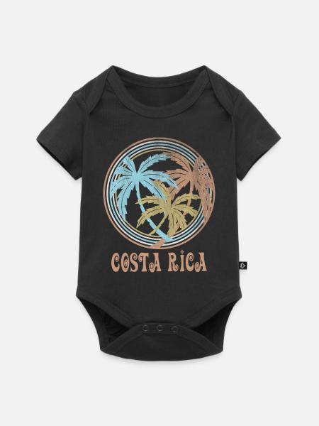Costa Rica - Baby Premium Kurzarmbody - Schwarz