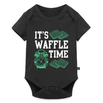 Waffle Time saying gift idea waffle - Baby Premium short-sleeve bodysuit - black - Front