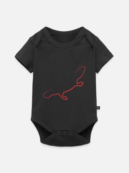 Platypus - Schnabeltier - Baby Premium Kurzarmbody - Schwarz