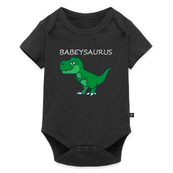Chemise drôle de dinosaure de bébé - Body à manches courtes Premium Bébé - noir - Devant