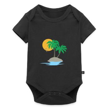 small island gift holiday travel palm beach - Baby Premium short-sleeve bodysuit - black - Front