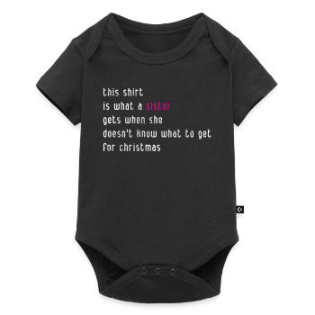 Sœur Noël présente - Body à manches courtes Premium Bébé - noir - Devant