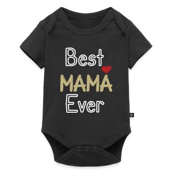 Geschenk zu Muttertag - Baby Premium Kurzarmbody - Schwarz - Vorne