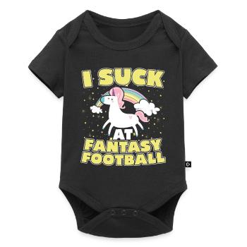 I Suck At Fantasy Football Soccer Sport - Baby Premium short-sleeve bodysuit - black - Front