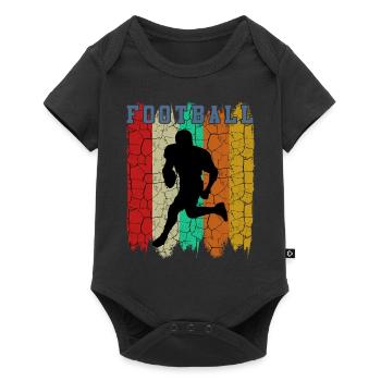 Vintage Retro Style American Football Geschenkidee - Baby Premium Kurzarmbody - Schwarz - Vorne