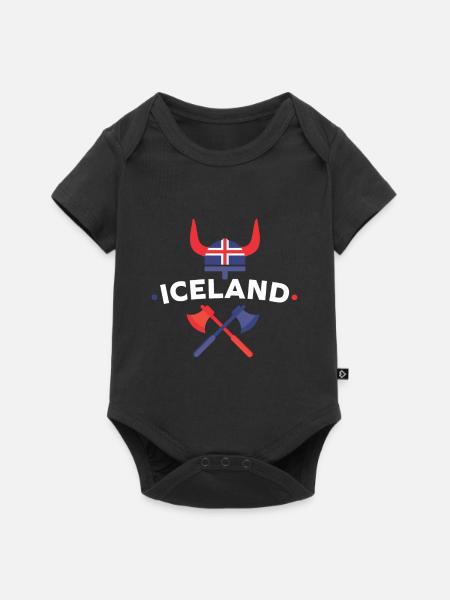Island - Baby Premium Kurzarmbody - Schwarz