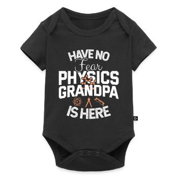 Physik Opa Rentner Physiklehrer Ruhestand Lustig - Baby Premium Kurzarmbody - Schwarz - Vorne