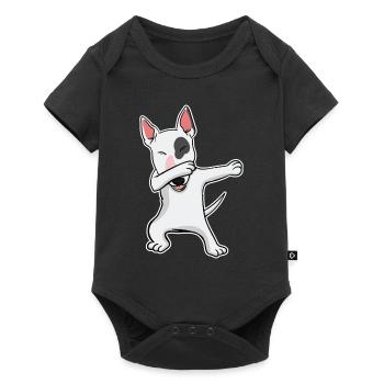 Bull Terrier Dabbing Dance Dog Funny Gift - Baby Premium short-sleeve bodysuit - black - Front