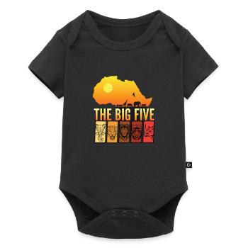 the big five afrika safari - Baby Premium Kurzarmbody - Schwarz - Vorne