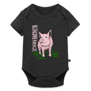 porcin - Body à manches courtes Premium Bébé - noir - Devant