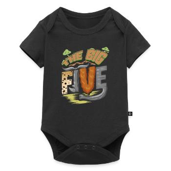 The BIG FIVE - Baby Premium Kurzarmbody - Schwarz - Vorne