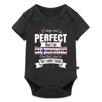 Norway Norwegian Norwegian Gift Idea Funny - Baby Premium short-sleeve bodysuit - black - Front