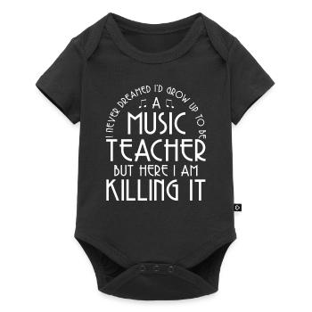 Music teacher musician music - Baby Premium short-sleeve bodysuit - black - Front