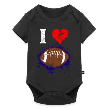 American football - Baby Premium short-sleeve bodysuit - black - Front