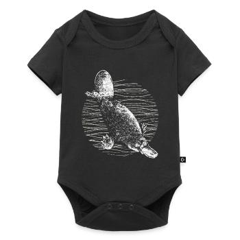 Platypus beaver - Baby Premium short-sleeve bodysuit - black - Front