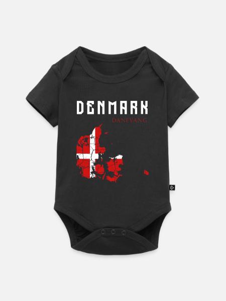 Dänemark - Baby Premium Kurzarmbody - Schwarz