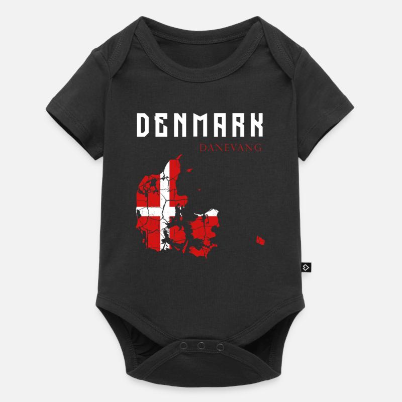 Dänemark - Baby Premium Kurzarmbody - Schwarz