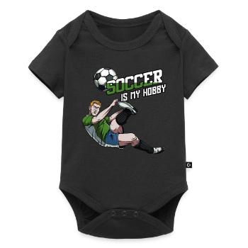Le football est mon passe-temps | Déclaration de football - Body à manches courtes Premium Bébé - noir - Devant