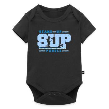 Surf Surfer dans Retro Vintage Sytle, Stand Up Paddle - Body à manches courtes Premium Bébé - noir - Devant