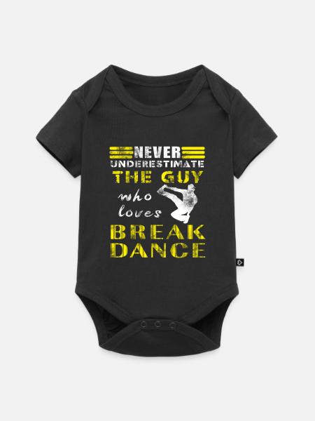 Break Dance - Baby Premium Kurzarmbody - Schwarz
