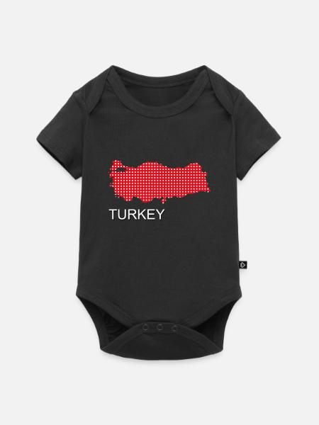 Türkei - Baby Premium Kurzarmbody - Schwarz