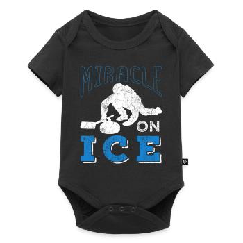 Curling - Baby Premium Kurzarmbody - Schwarz - Vorne