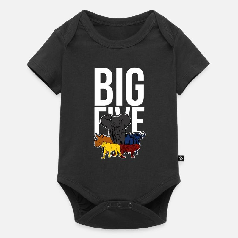 big five, safari, vacances, animaux, afrique - Body à manches courtes Premium Bébé - noir