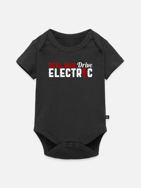 Elektroauto Elektromobilität Strom Geschenk - Baby Premium Kurzarmbody - Schwarz