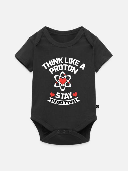 Stay Positive Proton/Atom - Baby Premium Kurzarmbody - Schwarz