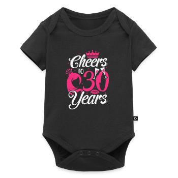 30 ans 30e anniversaire 1989 cadeau - Body à manches courtes Premium Bébé - noir - Devant