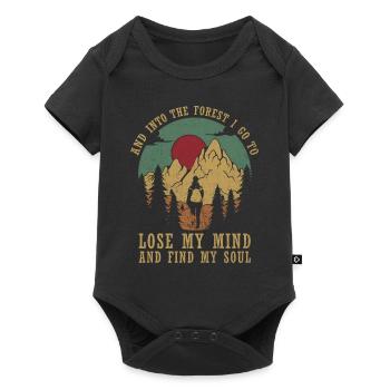Et dans la forêt, je vais t-shirt Mind Soul Hippie - Body à manches courtes Premium Bébé - noir - Devant