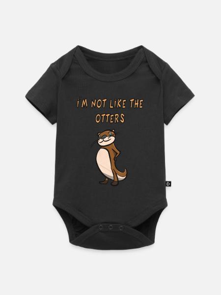Otter - I'm not like the otters - Baby Premium Kurzarmbody - Schwarz