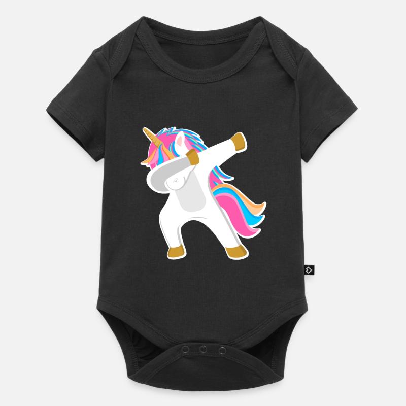 Licorne Dab - Body à manches courtes Premium Bébé - noir