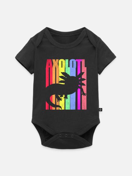 Axolotl - Baby Premium Kurzarmbody - Schwarz