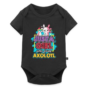 Axolotl Reptile Salamandre Aquarium Kawaii Lurch - Body à manches courtes Premium Bébé - noir - Devant