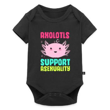 Axolotl Reptile Salamandre Aquarium Kawaii Lurch - Body à manches courtes Premium Bébé - noir - Devant