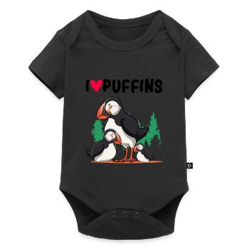 puffin - Baby Premium short-sleeve bodysuit - black - Front