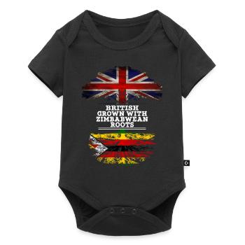 Britannique cultivé avec des racines zimbabwéennes - Body à manches courtes Premium Bébé - noir - Devant