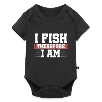 I fish therefore I am - Baby Premium short-sleeve bodysuit - black - Front