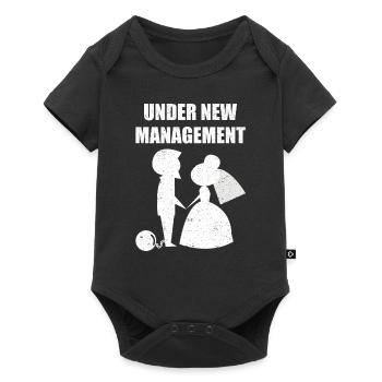 Under New Management Groom Wedding Bachelor Party - Baby Premium short-sleeve bodysuit - black - Front
