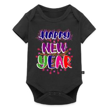 New Year Happy New Year - Baby Premium short-sleeve bodysuit - black - Front