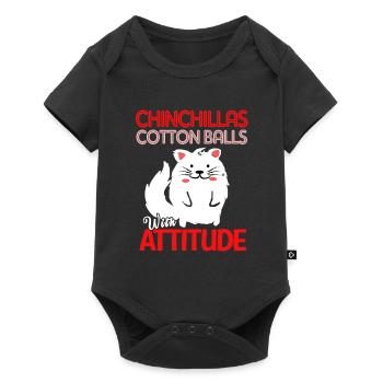 Chinchilla Gift South America Rodent Pet - Baby Premium short-sleeve bodysuit - black - Front