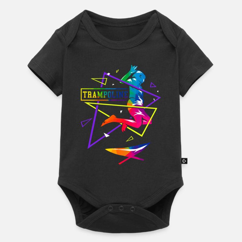 Polygone de trampoline - Body à manches courtes Premium Bébé - noir