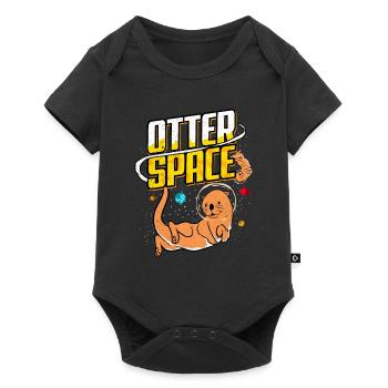 Otter - Baby Premium Kurzarmbody - Schwarz - Vorne