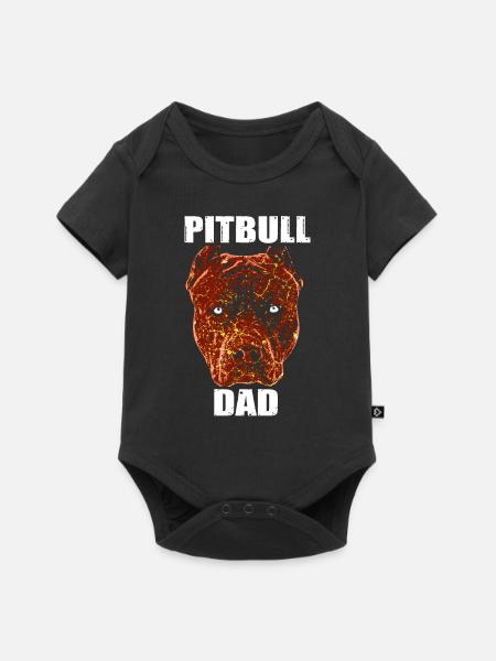 Pitbull Vater - Baby Premium Kurzarmbody - Schwarz