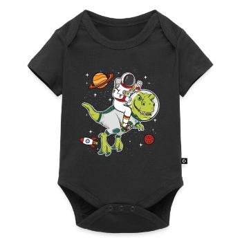 Astronaut Space Dinosaur T Rex Gift - Baby Premium short-sleeve bodysuit - black - Front