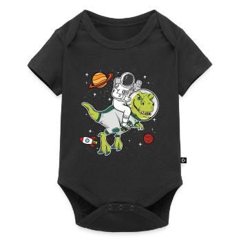 Astronaut Space Dinosaur T Rex Gift - Baby Premium short-sleeve bodysuit - black - Front